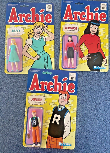 Archie Andrews Veronica Lodge Betty Cooper Comics ReAction figures set of 3