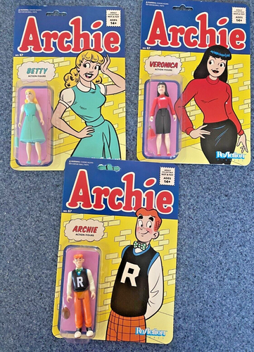 Archie Andrews Veronica Lodge Betty Cooper Comics ReAction figures set of 3 - Picture 1 of 5