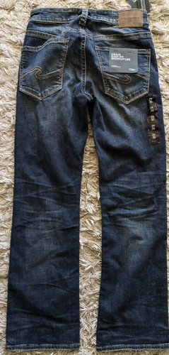 Silver Jeans Craig Herren Easy Fit Bootcut Bein Größe 29X30 - Indigo - Neu mit Etikett - Bild 2 von 5