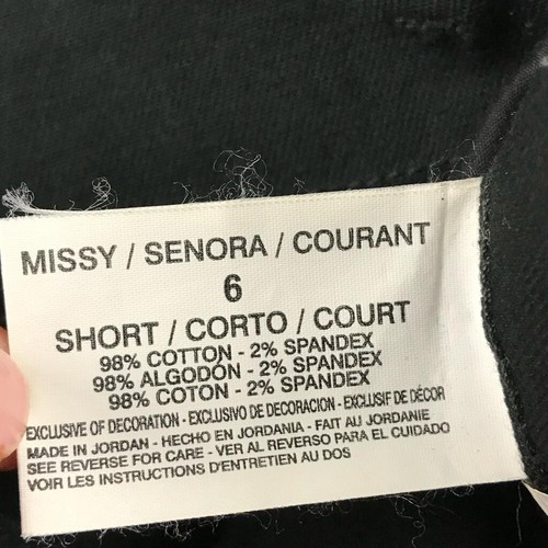 Gloria Vanderbilt Pants Womens 6 Short Stretch Black Amanda Classic Tapered NWT - Picture 8 of 15