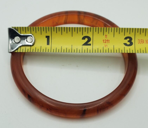 Vintage Golden Brown Color Bangle Smooth Sleek Classy Modern Everyday - Picture 6 of 6