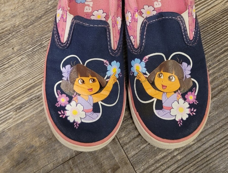 Dora the Explorer Blue Slip On Sneakers Keds Shoes Toddler