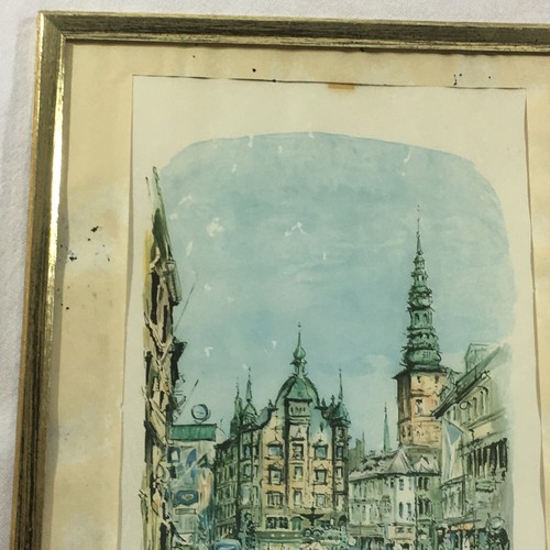 Estampado enmarcado vintage Jaume Roca Delpech Amagertorv Strøget Copenhague - Imagen 11 de 22
