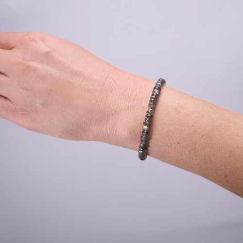 Labradorit Armband 925 Silber Armkette Z538 - Bild 4 von 6