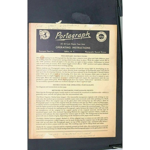 Máquina copiadora de fotos retratograph Remington Rand años 40 con instrucciones tecnología antigua - Imagen 10 de 10