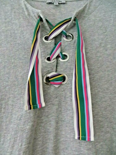 LISA TODD LACE UP TEE DRESS SZ. L