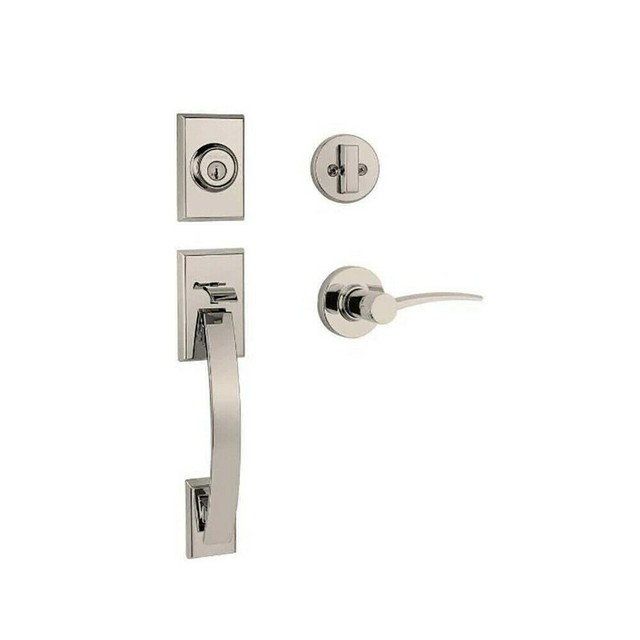 Kwikset 98010 077 Double Cylinder Arlington Satin Nickel Handle