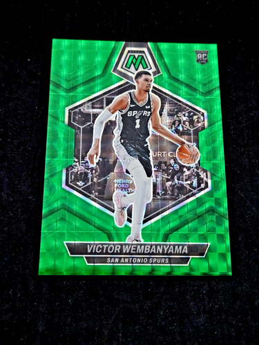 2023-24 Panini Mosaic RC Victor Wembanyama Green Prizm Rookie MINT #238 💚💚