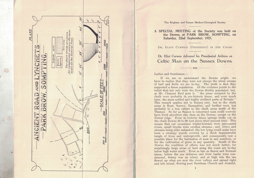 Celtic Man on the Sussex Downs / Dr. Eliot Curwen = SIGNED = reprint 1923 - Picture 3 of 3