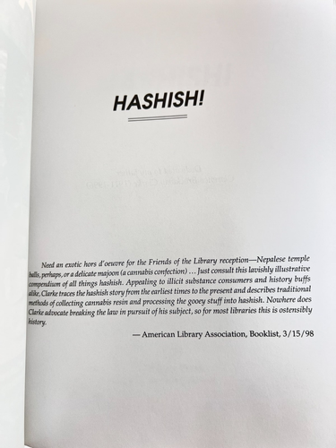 Hashish! Robert Connell Clarke 1998 1st Edition/Printing ~ EXCELLENT - Foto 10 di 16