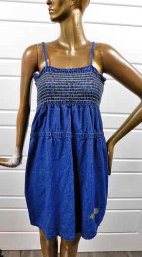 Apple Bottom Jeans Blue Denim  Mini Sun Dress Size 2X - Picture 1 of 9