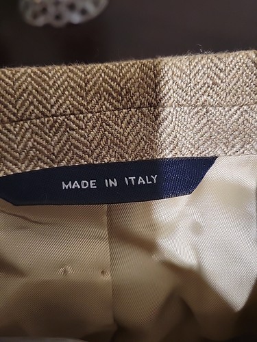 NWT $398 Brooks Brothers Silk Blend Mens Sport Coat Champagne 43L Made in Italy - Picture 20 of 20