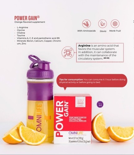 Power Gain / Power Maker Caja con 30 paquetes 300 g. Aumento De Masa Muscular - Imagen 2 de 3