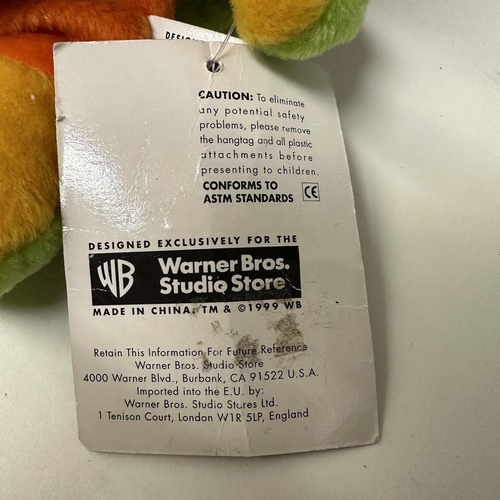 1999 Warner Brothers Tweety’s Enchanted Garden orangefarbener Schmetterling Plüsch 9 Zoll - Bild 4 von 8