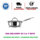 Stahl Triply Stainless Steel Fry pan with Lid 24 cm 1.8 L Induction Compatible