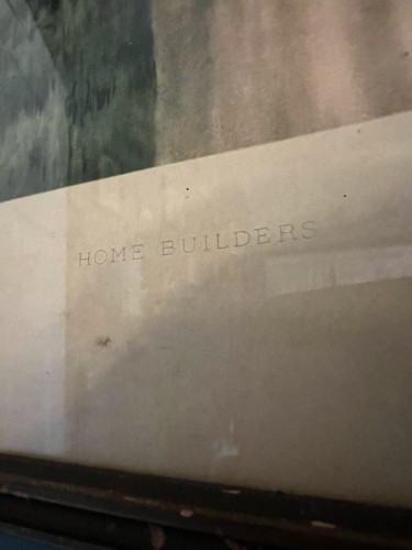 Litografía victoriana enmarcada de colección Bessie Pease Gutmann "Home Builders" 1917 - Imagen 2 de 5