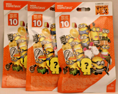 +++Minions Serie 10+++3 Tüten+++Mattel+++neu + ovp.+++Mega Construx+++