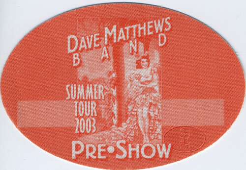 DAVE MATTHEWS BAND 2003 Backstage Pass Pre-Show orange - Picture 1 of 1