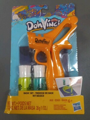 DohVinci Basic Set Play-Doh Brand Drawing Compound Tool & 2 Tubes NEW 