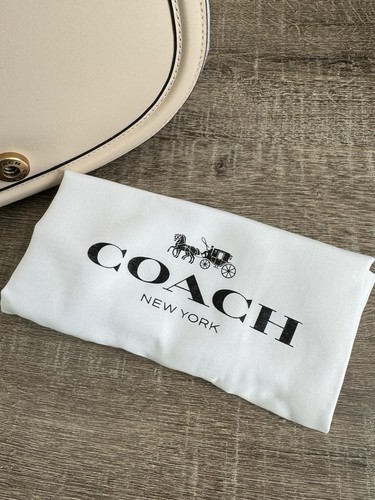 NWT COACH C0749 Beat Leather Saddle Crossbody Bag ~ Ivory - Picture 7 of 11