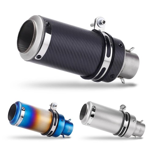 51mm 60mm Universal Motorcycle Exhaust Silencer Pipe Carbon Muffler For Z400 R25