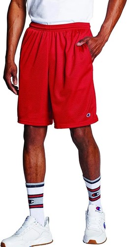 Champion Men's 9-Inch Long Mesh Shorts with C Logo