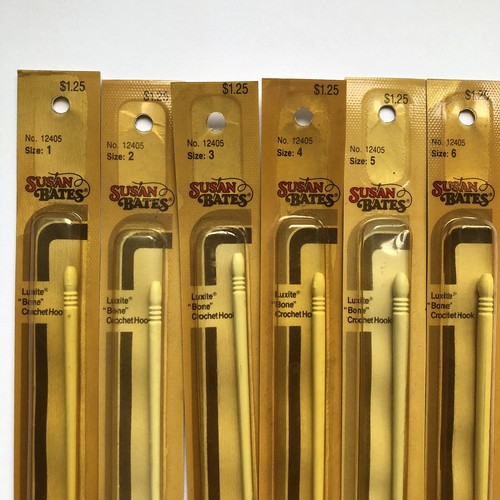 Rare VTG Susan Bates 12 Crochet Hooks USA Japan NOS *Detail in Full Description - Picture 4 of 8