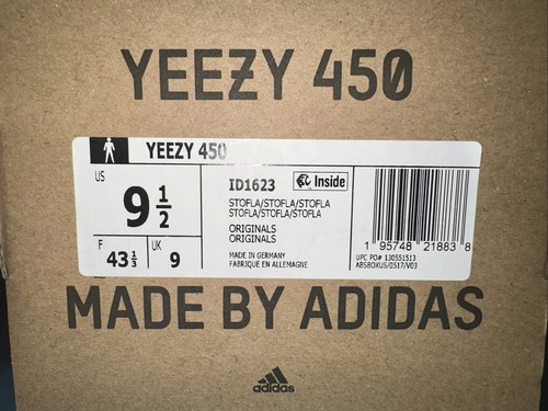 [ID1623] Mens Adidas Yeezy 450 'Stone Flax' Size 9.5M - Picture 11 of 11