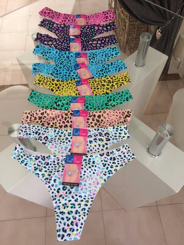 10 Stück Tangas Leopard unsichtbar Mikrofaser Größe S/M 36/38 A4 - Bild 1 von 3