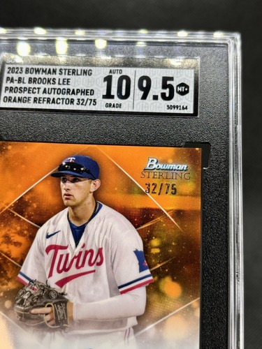 SGC 9.5 2023 Bowman Sterling Brooks Lee Rookie Auto 32/75 Orange Minnesota Twins - Bild 2 von 3