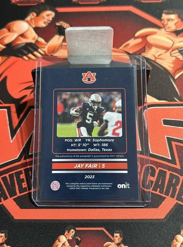 Jay Fair WR - Auburn Tigers - 245/400 en tarjeta automática - atleta en forma - estudiante de segundo año - Imagen 2 de 2