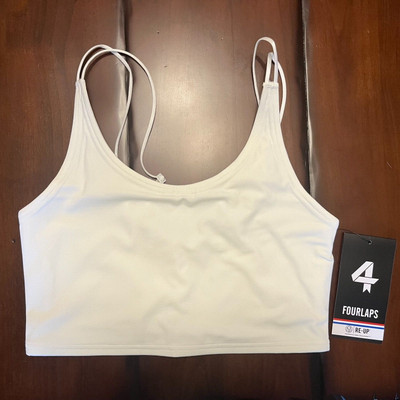 NEW Four Laps Poise Longline Bra White S