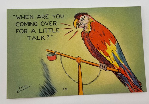Vintage Paper Ephemera Postcards Eric Ericson Humorous Bird/Hobo Set of 3 - Picture 4 of 6