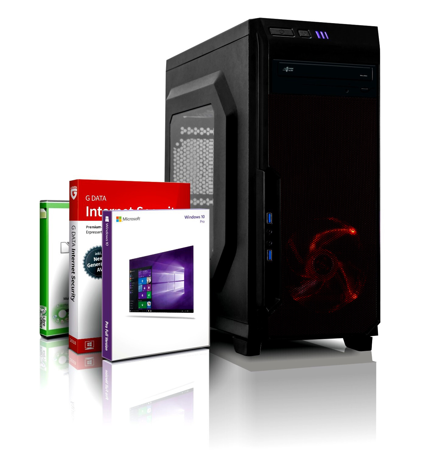 GAMING PC INTEL i7 16GB 256GB SSD 2000GB HDD GT 730 Windows 10 WLAN Computer