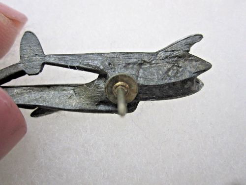 Lockheed P-38 Lightning Heavy Fighter Aircraft - Pewter Hat, Tie Tack Pin - Imagen 4 de 4
