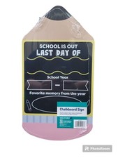 New Double-Sided School Chalkboard Sign 16" x 9" Reusable First  Last Day Of