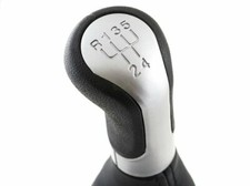 Für Skoda Fabia 2 II / Roomster Schaltknauf Knauf Schwarz / Silber in 5-Gang