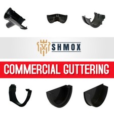 Commercial Industrial Guttering Fittings 170mm Black