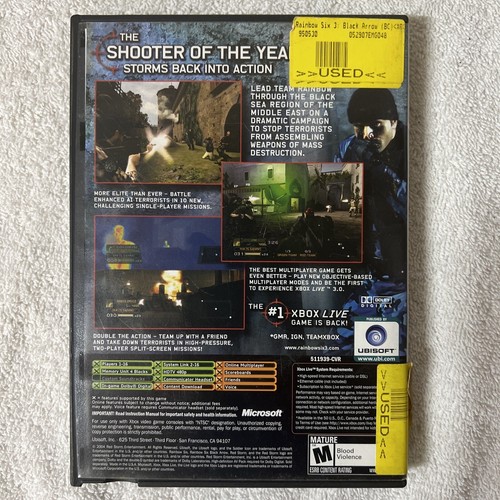Rainbow Six 3: Black Arrow Microsoft XBOX - Tested - No Manual - Picture 2 of 3