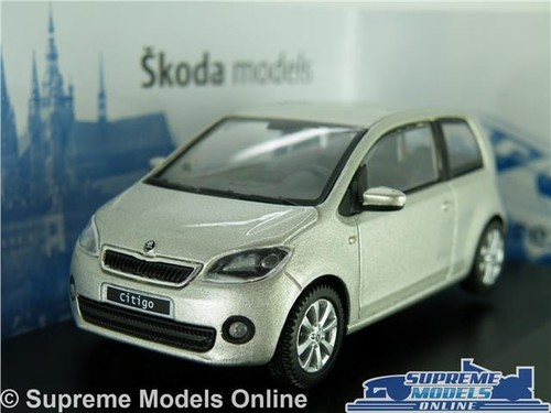 SKODA CITIGO MODEL CAR 1:43 SCALE ABREX SILVER LEAF METALLIC VOLKSWAGEN UP K8 - Picture 1 of 4