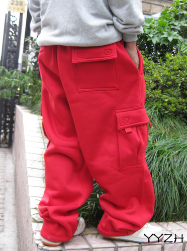 Men's Loose Fit Cargo Baggy Trousers Athletic Street Working Thick Casual Pants - Picture 4 of 12
