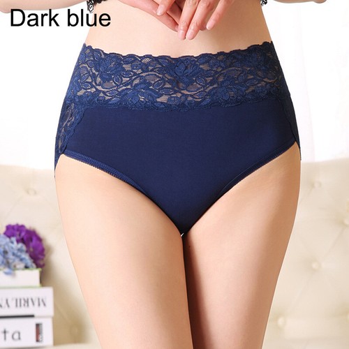 Sexy Damen-Höschen mit hoher Taille Bauchkontrolle Unterwäsche Baumwolle Spitze - Bild 7 von 23