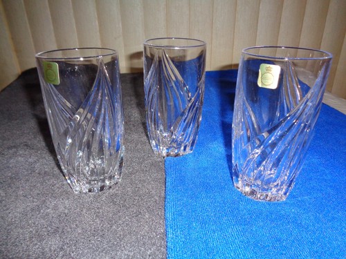 Bleikristall Crystal Highball/Water 6"drinking GLASSES made in Germany set of 3 - Picture 17 of 21