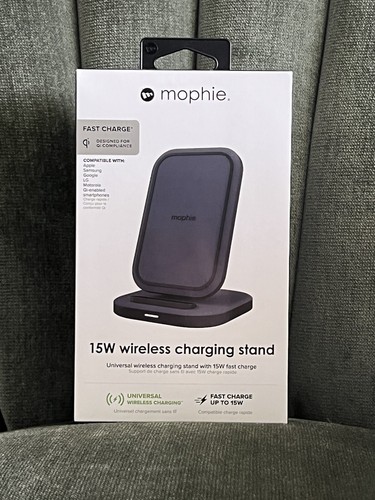 Mophie 15W Wireless Charging Stand Fast Charge For Qi Compliance NIB $59.99 - Picture 1 of 9