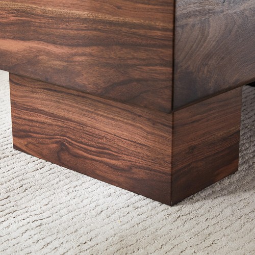 Modern Simple Walnut MDF Coffee Table,43.3"x21.6"x17.2", Durable & Easy to Clean - Picture 15 of 17
