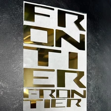 SET OF 2: TAILGATE + HOOD Gold Raised Letters 2022 2023 2024 2025 Frontier