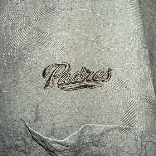 Vintage MLB San Diego Padres Baseball KAHALA geknöpftes Seiden-Hawaiihemd Medium - Bild 2 von 4
