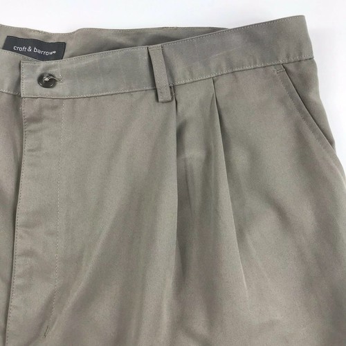 Croft And Borrow Herren 44 Plissee Reißverschluss Seitentasche Knopf Gesäßtasche Top Preis-Leistungs-Verhältnis - Bild 4 von 10