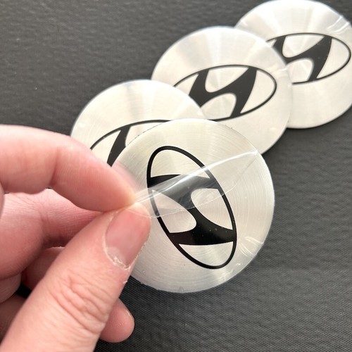 4x 56mm Für Hyundai Nabenkappen Sticker Felgendeckel Radkappe Aufkleber Chrom+ - Bild 4 von 5