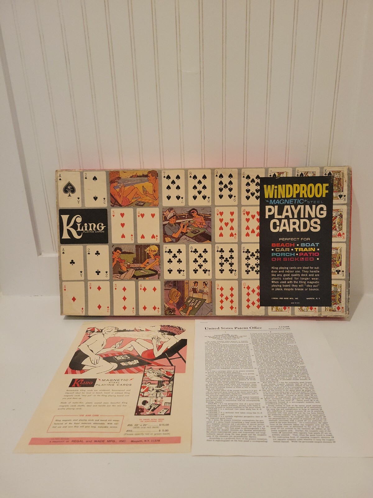 VINTAGE Kling Windproof Magnetic Steel Playing Cards 1960's Game W/Board |  eBay
